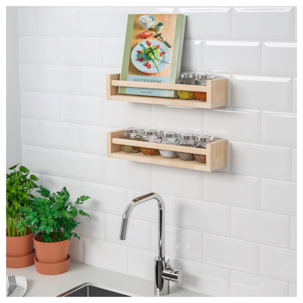 NEW (2) IKEA BEKVÄM Spice Wall Rack Nike Karlsson Shelf Books Storage Organizer